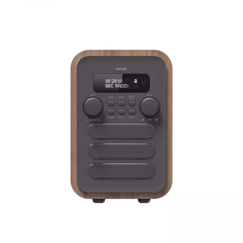 Denver DAB-48GREY Personal Digital Grey, Wood