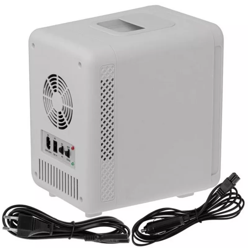 Mini refrigerator Adler AD 8084G — compact grey 12V/230V, 4 L capacity, portable, right-hinged door