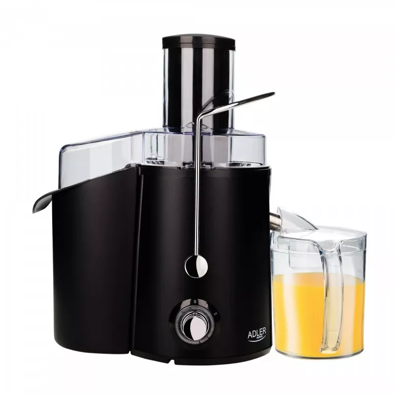 Centrifugal juicer Adler AD 4127 — 1000 W, black, juice container, 3.9 kg