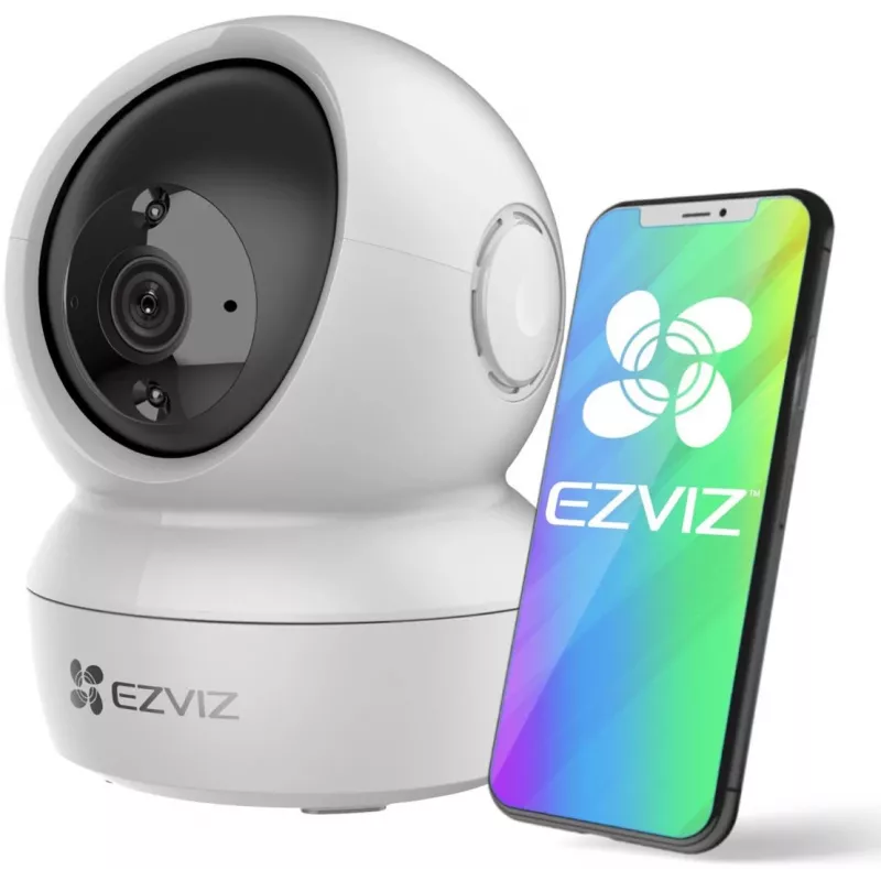 IP security camera EZVIZ H6c 1920 x 1080, indoor spherical, Wi‑Fi & Ethernet, 4 mm lens, 360° viewing, microSD up to 256 GB