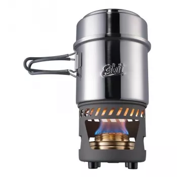ESBIT Cookset w. alc. burner, jar, stainless steel