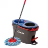 Floor mop VILEDA Microfibre 320 mm, telescopic handle 55–123 cm, washable, 360° rotating head, black/blue/red