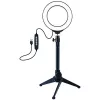 LED Ring Light 12cm with Tabletop Tripod Stand up to 24.5cm, USB, RGBW