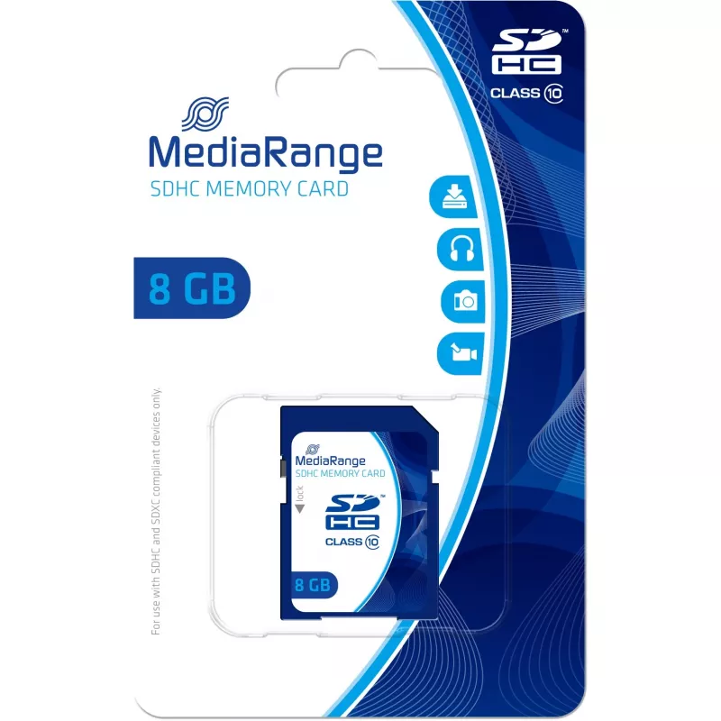 Memory Card MediaRange 8 GB SDHC Class 10 MR962