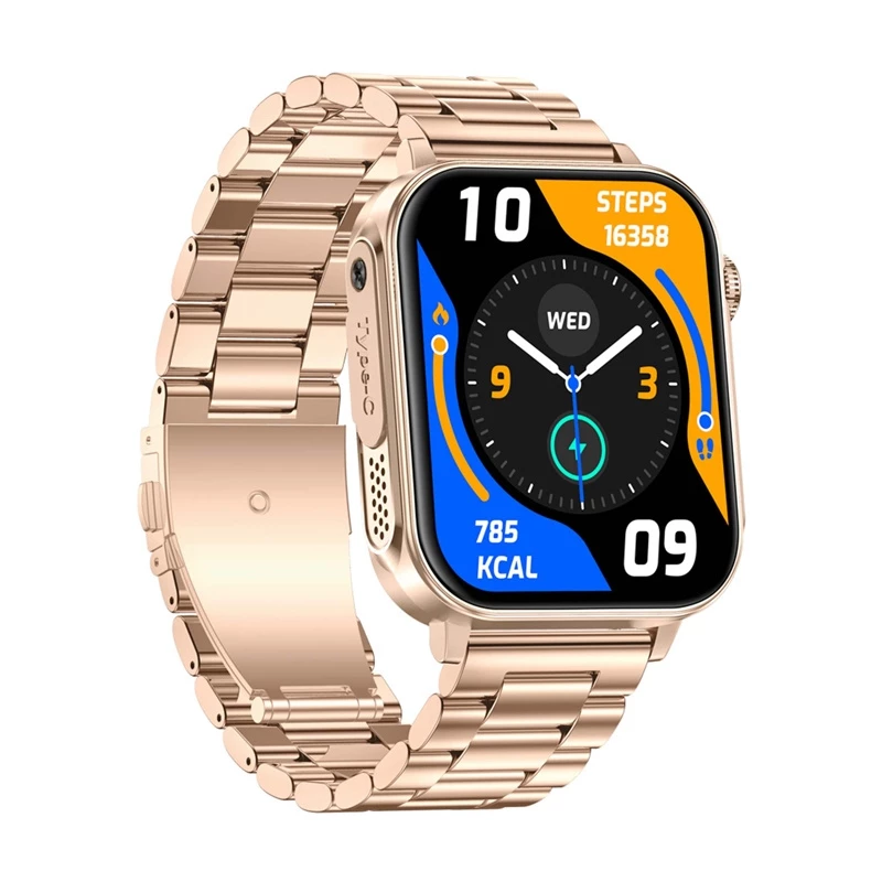 Smartwatch Colmi P80 Steel Gold — 1.4 inch display, heart rate monitor