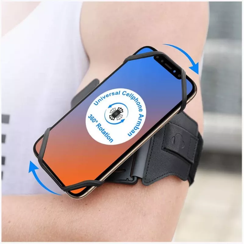 Armband Tellur A100 Black adjustable fit for smartphones — sports armband, universal size