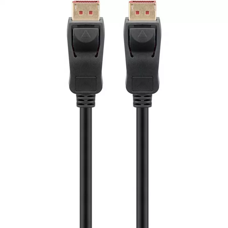 DisplayPort 2.1 Cable, Certified, 16K @ 60Hz, 80 Gbit/s (black, 1 Meter, VESA-Zertifizierung)