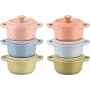 Set 6x Mini Cocotte round 10 cm, multicolor
