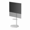 Floor TV stand GEMBIRD TVS-86TR-01-W for 37–86 inch TVs, white, swivel & tilt, VESA 200x200–600x400, max load 50 kg