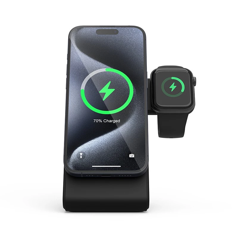 Indoor Charger Crong CRG-MSPS-BLK Smartwatch Black Lightning USB Wireless