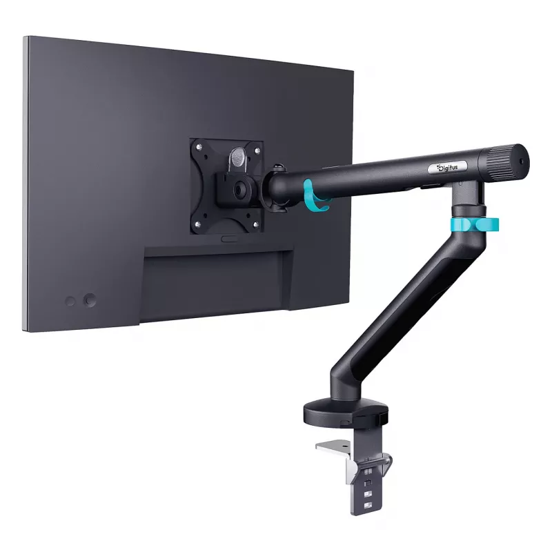 Monitor mount DIGITUS Single design for up to 35 inch screens, clamp, 10 kg, VESA 75x75–100x100, tilt -45–90°