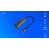 SAVIO Adapter USB-C 3.1 Gen.1 (M) to RJ-45 Gigabit Ethernet (F), 1000 Mbps, AK-56, grey