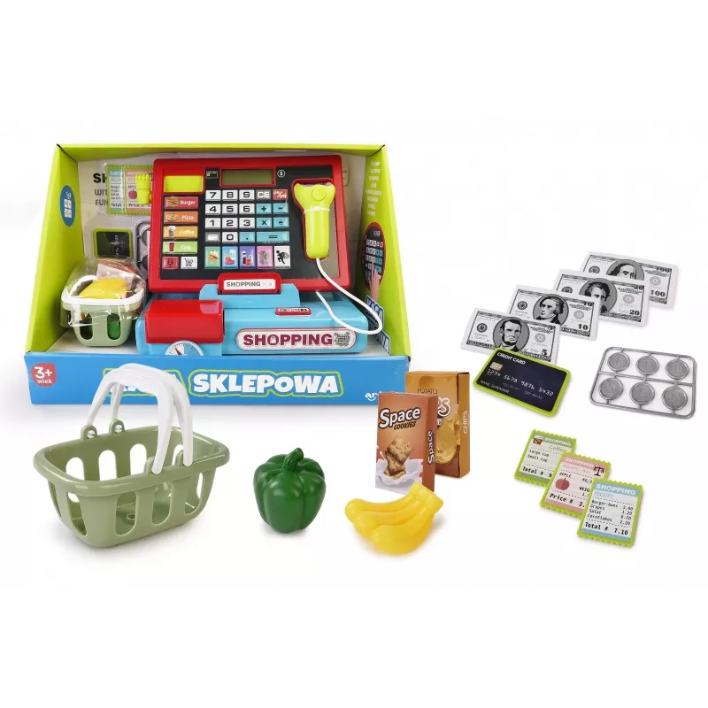 Cash register with scanner and scale