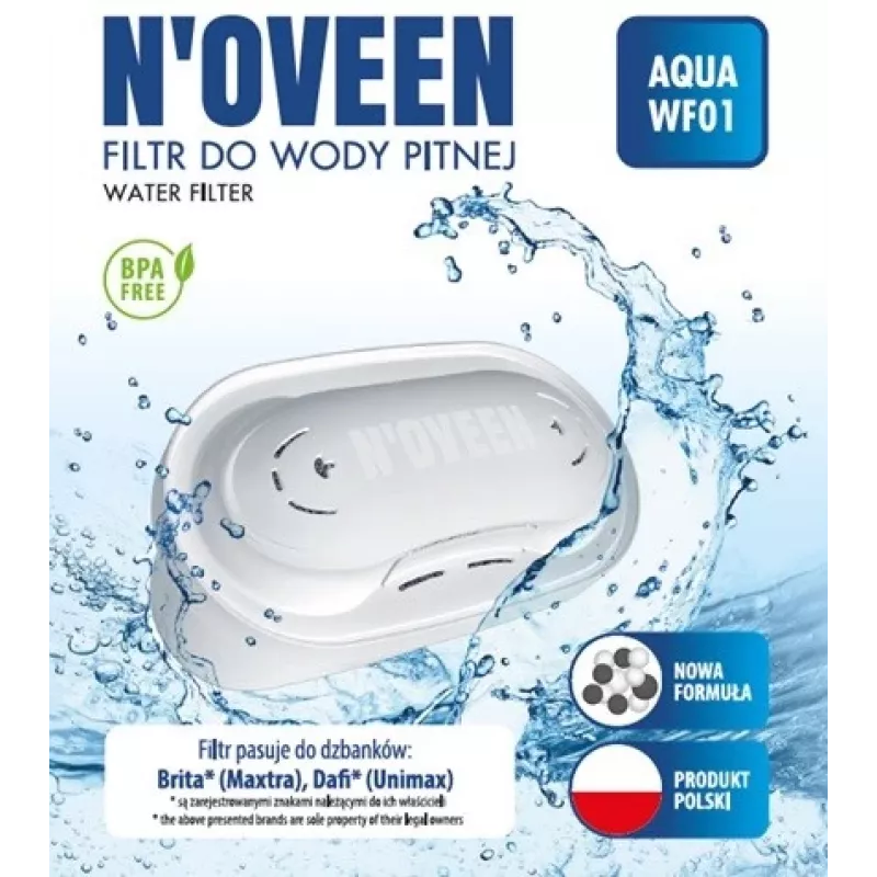NOVEEN AQUA WF01 Replacement Membrane Filter compatible with BRITA MAXTRA and DAFI UMINAX