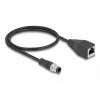 DeLOCK M12 Adapter Cable D-coded 4 pin male to RJ45 female 50 cm