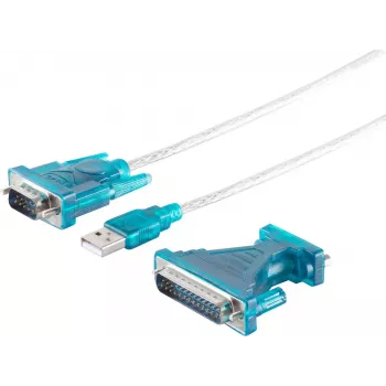 USB 2.0 RS232 Converter ShiverPeaks 75605 – 1.5 m cable, USB-to-Serial adapter