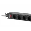 Power Distribution Unit LANBERG PDU-09F-0300-BK — 9x Type F outlets, 3 m cable, aluminium housing, 10 A