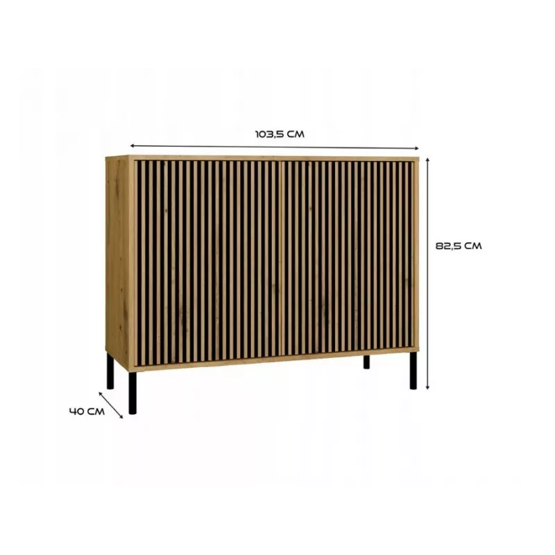 KAMARO 2D SLIM chest of drawers, cashmere colour