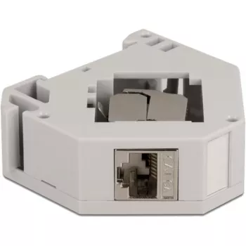 Delock - Modularadapter - DIN rail-mountable - CAT 6a - STP - Grey - 1 Connector (86014)