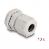Cable gland M16 DELOCK, plastic, grey, pack of 10