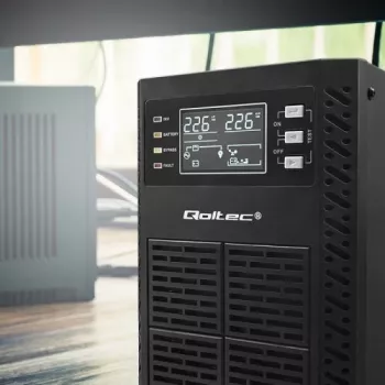 Qoltec 52281 uninterruptible power supply (UPS) Double-conversion (Online) 2 kVA 2000 W 3 AC outlet(s)