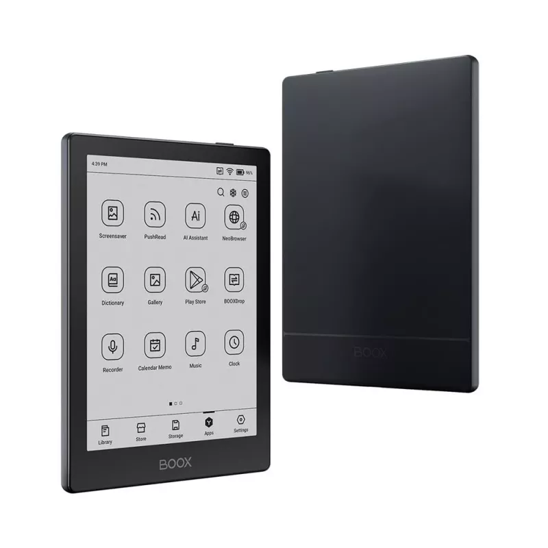 E-reader Onyx Boox 6 inch (15.2 cm) with 1448×1072 E‑ink, 32 GB, 2 GB RAM, Android 11, Dual‑band Wi‑Fi, Bluetooth 5.0, MicroSD, USB‑C, Black