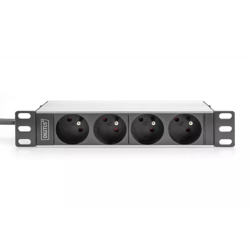 Digitus 10 inch socket strip aluminum profile 4-way CEE 7/5 sockets 1U