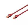 Network Cable Digitus CAT 6 S/FTP RJ-45 0.5m Red