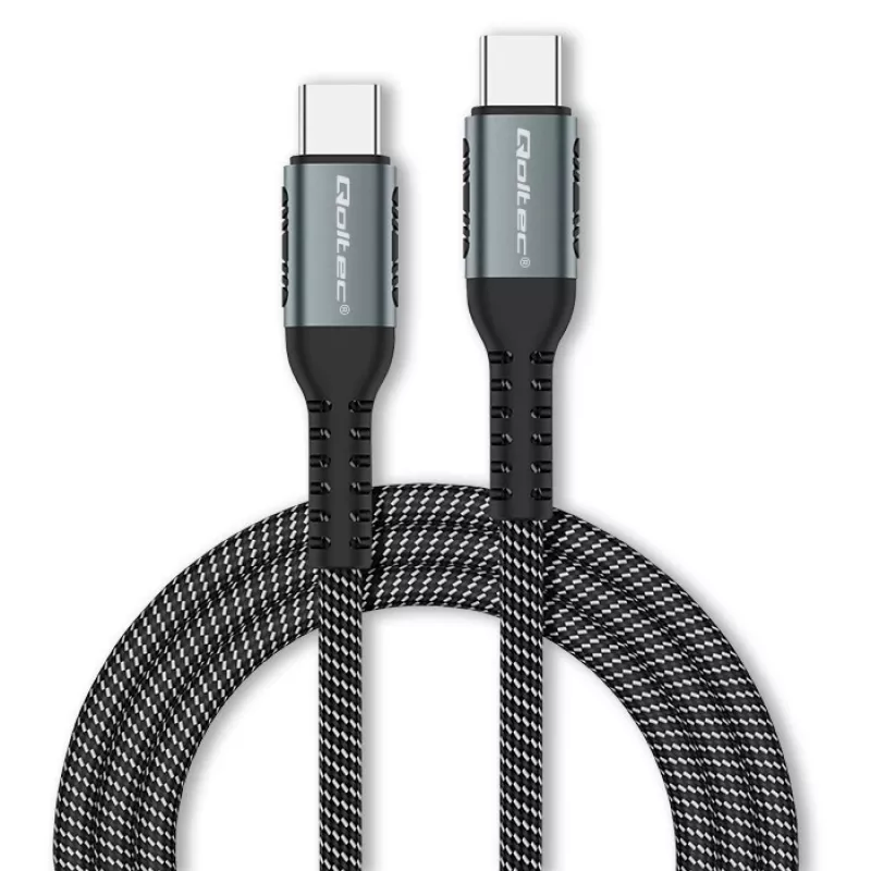 USB Cable Qoltec 52358 1.5m USB C Black USB 2.0 0.48 Gbit/s