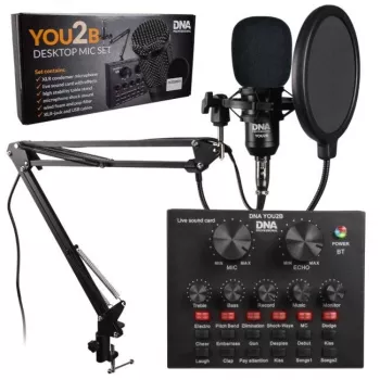 Microphone Kit Bitmat DNA YOU2B — microphone, audio interface, stand and cables