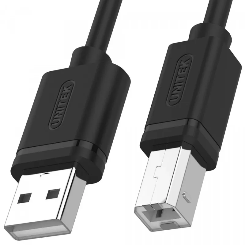 USB 2.0 cable Unitek Y-C420GBK, USB A to USB B, 3 m, black