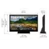 Television Toshiba 24WV3F63DG 24 inch LED Display HD Resolution
