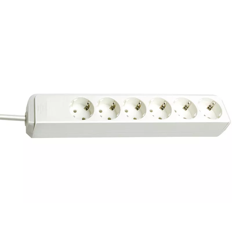 brennenstuhl Power Strip Eco-Line, 6-way, White (1159420015)