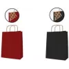 Paper carrier bag agipa 101840 — kraft paper medium, black exterior with black carrying cord, brown interior — 1 piece