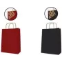 Paper carrier bag agipa 101840 — kraft paper medium, black exterior with black carrying cord, brown interior — 1 piece