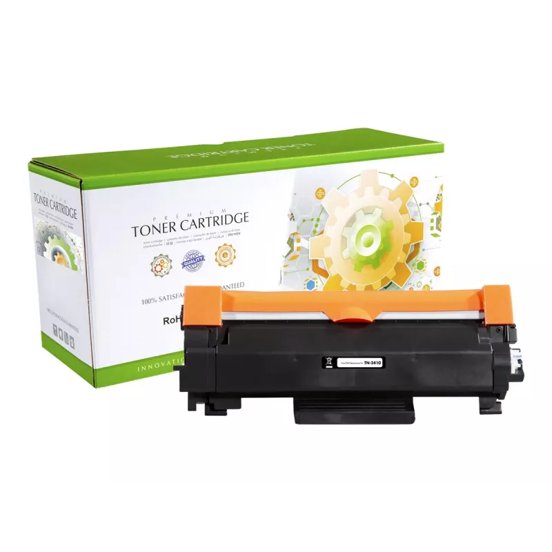 STATIC Toner cartridge compatible with Brother TN-2410BK black remanufactured 1.200 pages