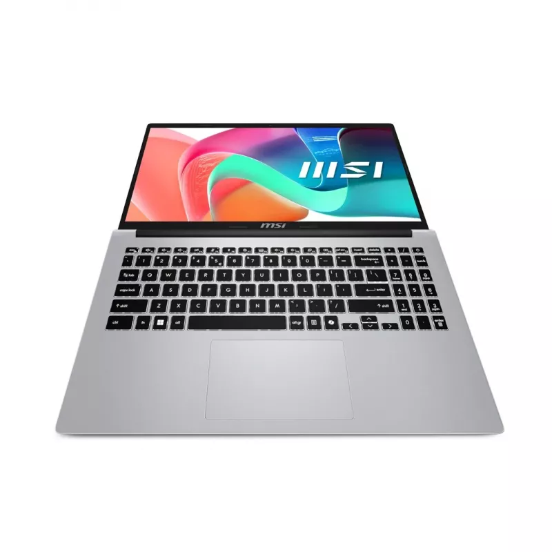 MSI Modern 15 F13MG-088PL Intel® Core™ i7 i7-1355U Laptop 39.6 cm (15.6) Full HD 16 GB DDR4-SDRAM 512 GB SSD Wi-Fi 6E (802.11ax) Windows 11 Pro Silver