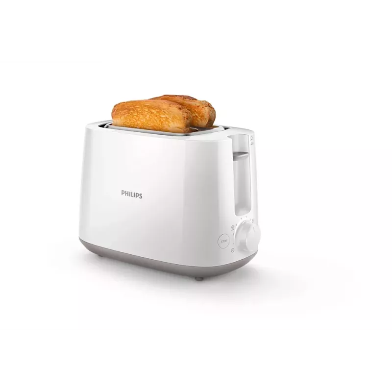 Toaster Philips Daily Collection HD2581/00 — 2-slice, 830 W, 8 browning levels, white