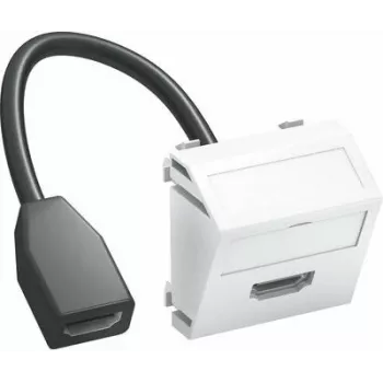 OBO Bettermann Multimedia Carrier HDMI MTS-HD F RW1 m. Cable Bu.-Bu. 45x45mm (6104838)