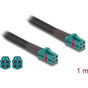 Coaxial Cable DeLOCK 90139 1m Mini FAKRA Z Aqua Black