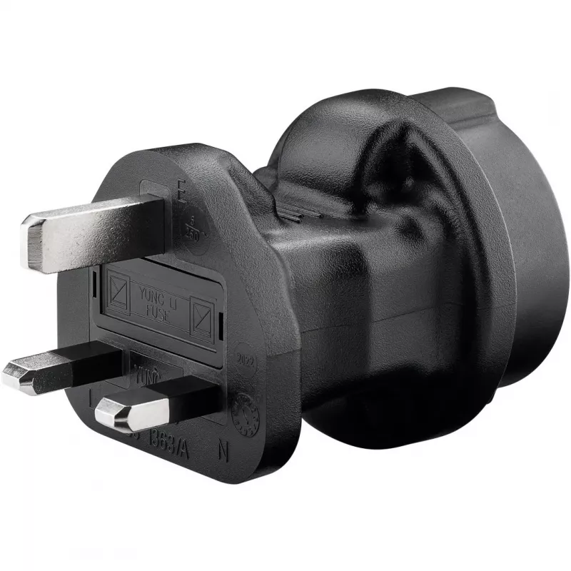 Mains Adapter Goobay 95307 Black UK