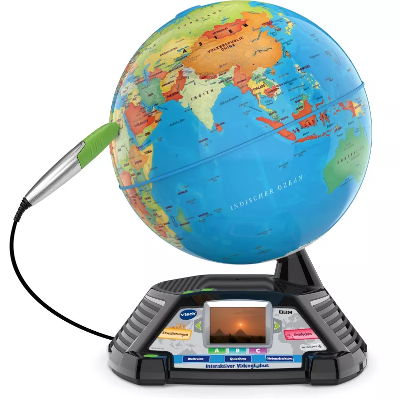 Interactive Video Globe VTech 80-605404 — educational talking globe with audio and interactive content