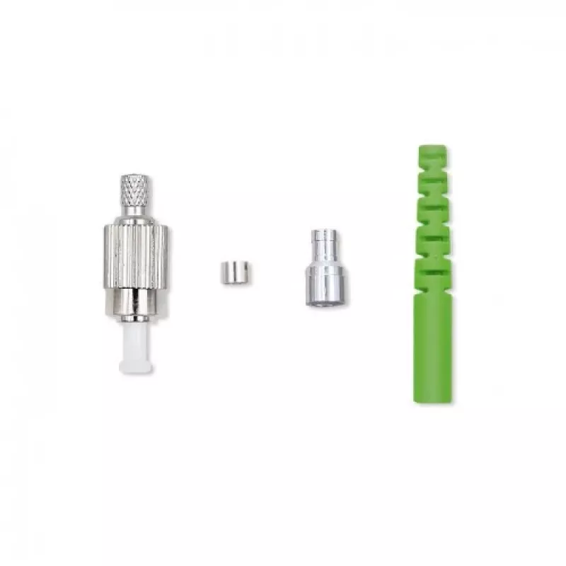 Fibre optic connector FC/APC Qoltec 54443 Single-mode Green Silver Yellow