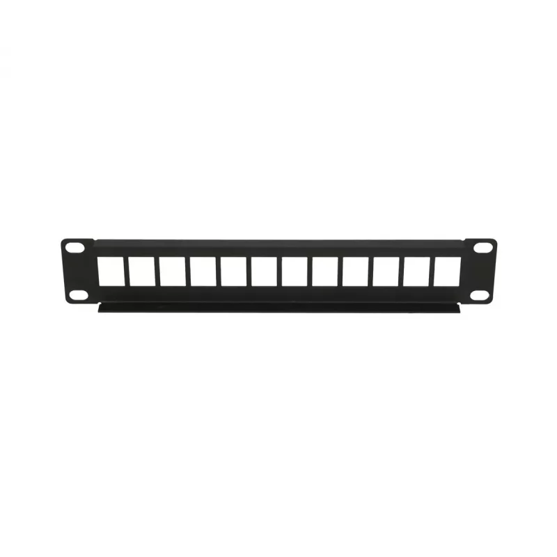 Patch panel Extralink 12-port UTP 10 inch metal housing, black
