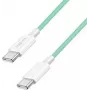 LogiLink USB 2.0 Type-C Cable C/m> C/m Nylon 60W Green - Cable - Digital/Data (CU0347)