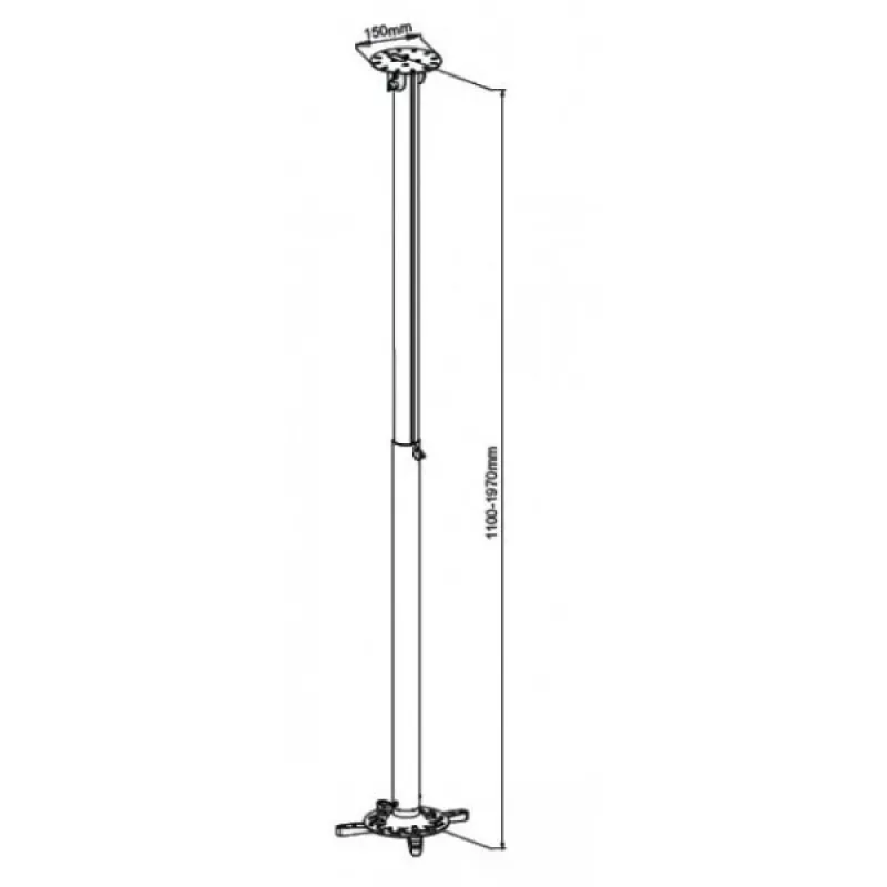 Techly ICA-PM-104XL project mount Ceiling Silver