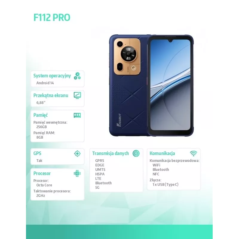 Smartphone FOSSiBOT F112 Pro — blue