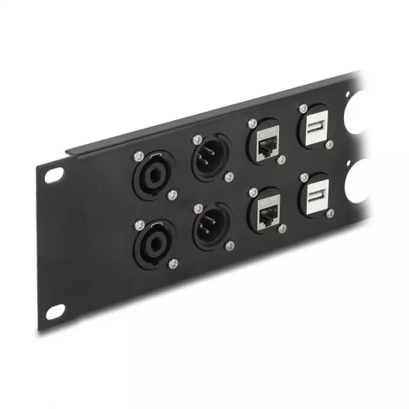 DeLOCK patch panel accessory 88054 Rack mounting 2U Black