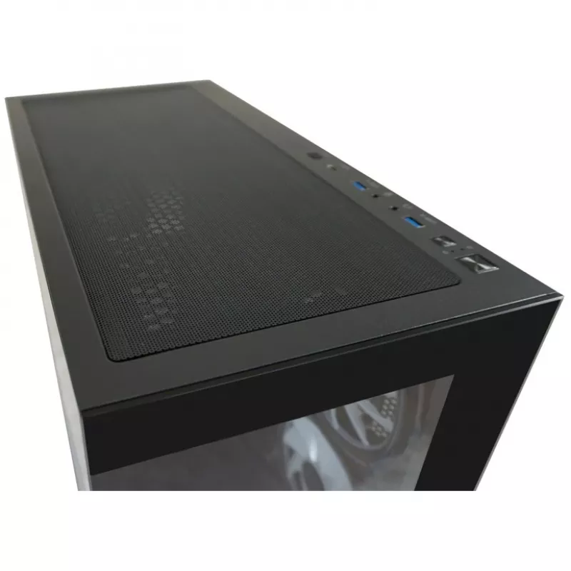 LC-Power Enclosure MidiTower 715B black USB3.2/Audio o.Power Supply SEAMLESS_X (LC-715B-ON)