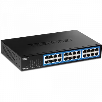 TRENDnet TEG S25D - Switch - 24 x 10/100/1000 - Desktop, rack-mountable - TAA-Compliant (TEG-S25D)